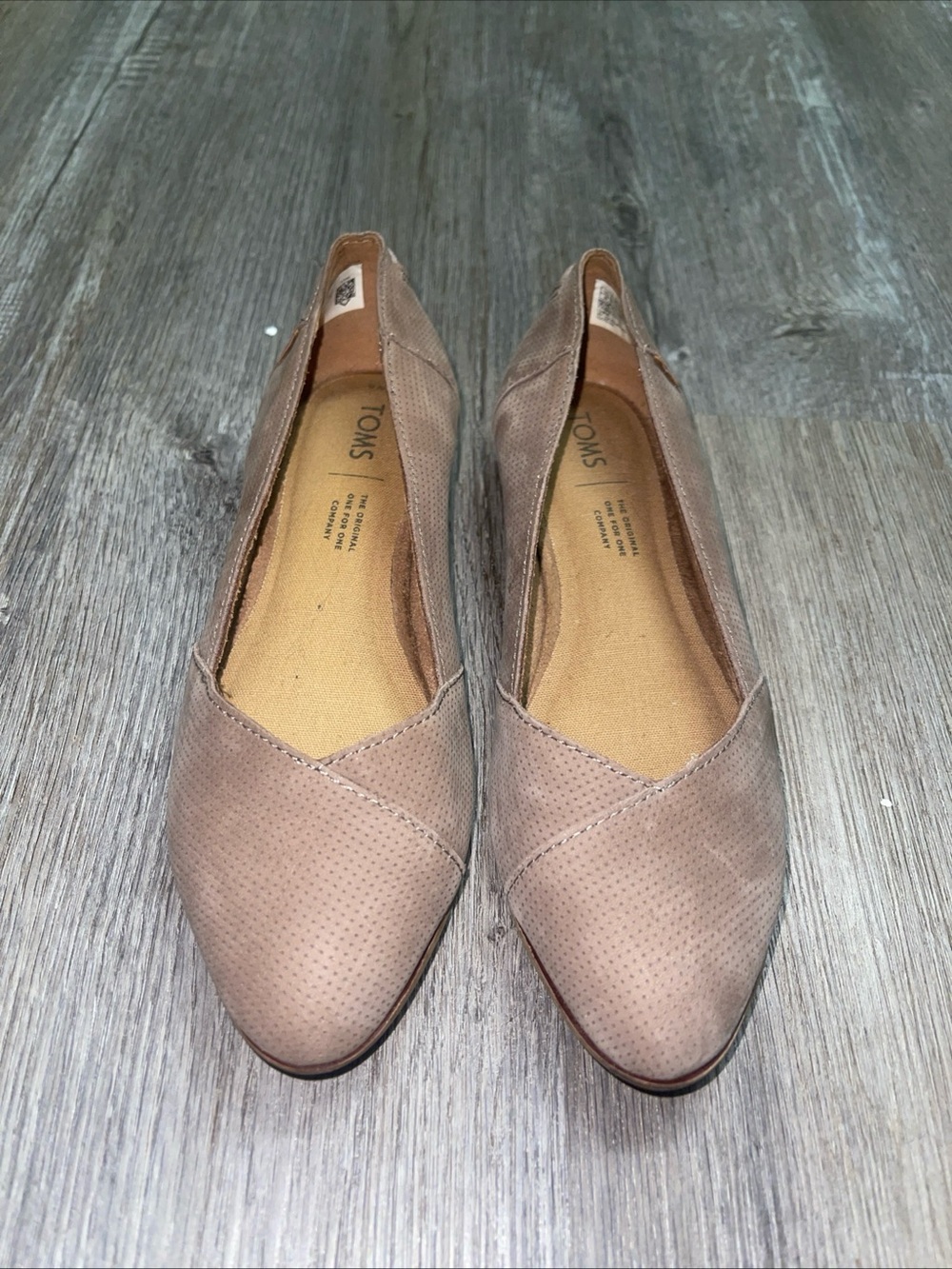 Toms Julie Taupe Flat Shoes Size US 6